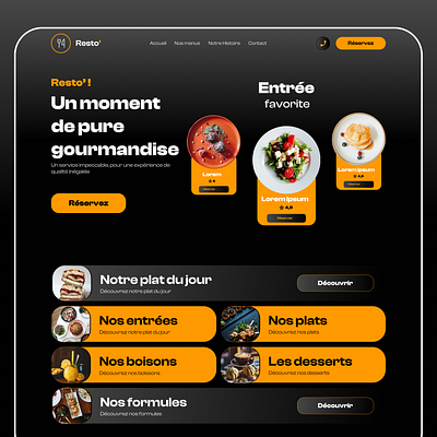 Restaurant Website Design design restaurant ui ux webdesign