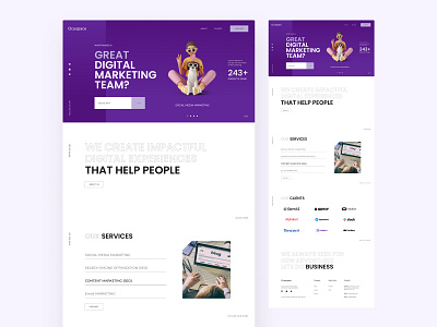Digital agency 3d agency landing page animation app branding design design idea digital digital marketing graphic design illustration landing page logo motion graphics ui uiux