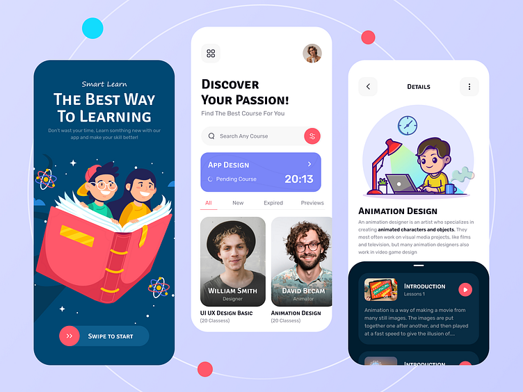 Online Course App by Awe UI/UX for Awe Design Studio on Dribbble