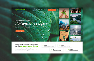 Greenpeace Website Hero Redesign Concept branding design ui ui design website design