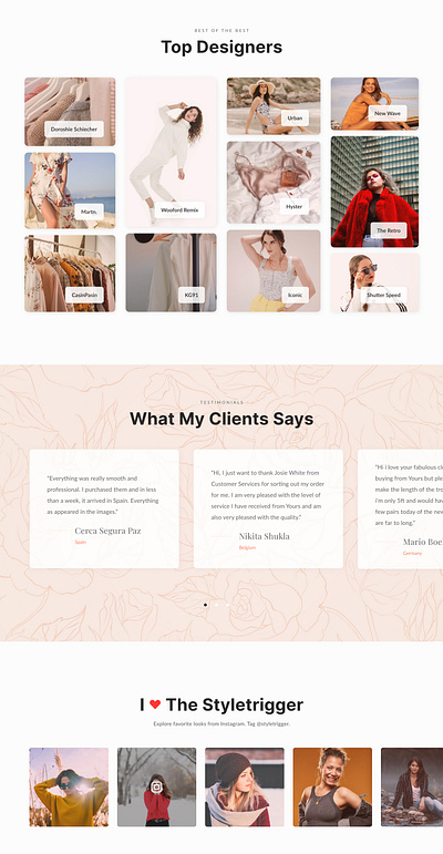 Styletrigger- online store | E-commerce web UI design branding design figma ui ui design ui ux