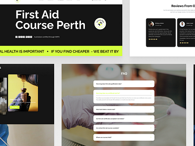 Australia Wide First Aid - website UI design app design design figma home page landing page logo mockup prototyping sketching style guide ui ui graphics user flow ux uxui web form website website redesign wireframing