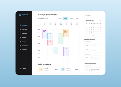 MyDash - student app app application design desktop education gantt grades schedule school student teacher