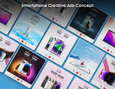 Smartphone Creative Ads concept ads bashar billah branding creative ads design graphic design i phone samsung smartphone social media