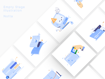 Empty Stage Illustration of Notta 404 branding calendar default design empty empty state homepage illustration landingpage no access saas something wrong ui web illustration