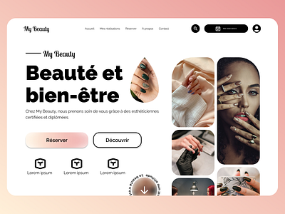 Beauty Salon Website Design beauty salon conception web création de site web design site internet ui ux website