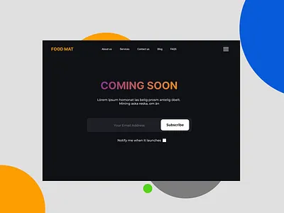 Day #48 - Coming Soon animation app branding dailyui design designer food foodapp graphic design health illustration logo tech typography ui