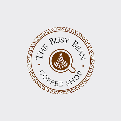 The Busy Bean Coffee Shop - Logo Design branding cafe coffee shop creative design graphic design illustration logo logo design typography vector