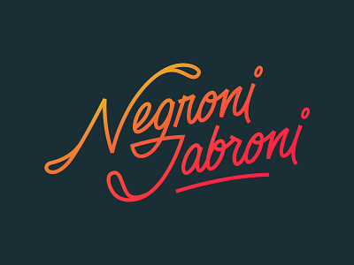 Negroni Jabroni alcohol branding cocktail design illustration jabroni lettering ligatures logo negroni negroni jabroni type type treatment typographic typography ui ux vector