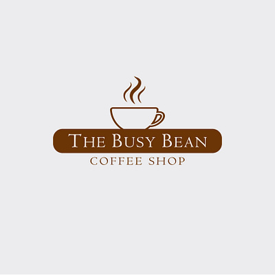 The Busy Bean Coffee Shop - Logo Design branding cafe coffee shop creative design graphic design illustration logo typography vector