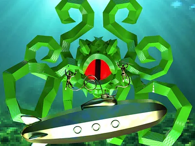 CycloptoKraken 3d art animation ar blender character design vr