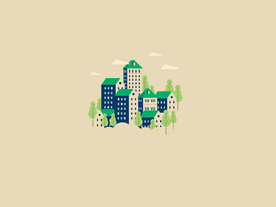 The Litle City city illustration design art flat art flat design flat illustration green city illustration litle city vector art