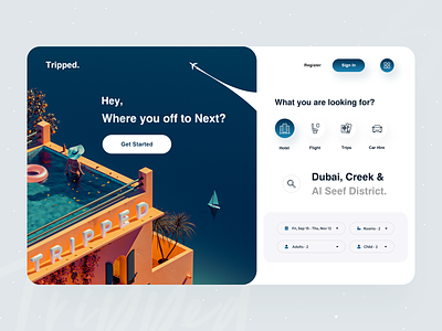 Travelling Web App airbnb appartment booking booking app dashboard flight hotel hotel reservation journey saas startup tourism travel travel agency travel service trip ui ux vacation webapp webdesign