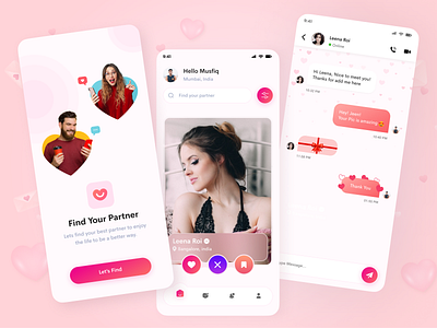 Dating App Design android app android app design app app design application design chating application chatting conversation dating dating app datting app lgbtq match finder messenger minimal minimalist mobile mobile app design mobile application social app