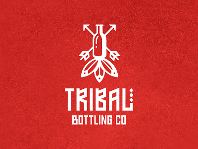 Tribal Bottling Co. american arrow beverage beverages bottle bottling brand branding canning design logo logo design manufacture modern native recycle tradition tribal tribe