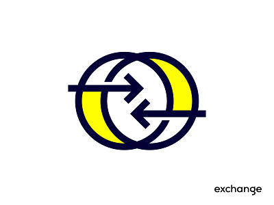 Exchange brand identity branding clean design coin logo conceptual logo ecommerce geometric logo logo logo design logo designer logo mark minimal minimalist logo modern logo trending logo