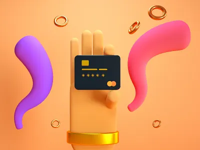 Bank Card 3D Illustration 3d bank branding card cinema4d design george illustraion mikiashvili modern nft render ui