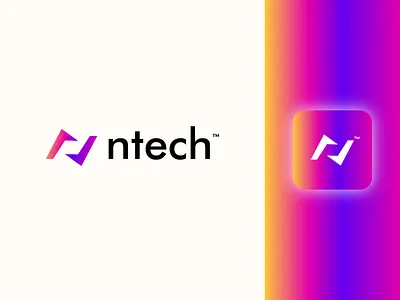 Ntech modern logo design brand identity branding corporate identity custom letter logo design gradient logo graphic design illustration letter logo letter n logo logo logo design logo type logofolio minimalist logo modern logo n logo payful logo simple logo technology logo