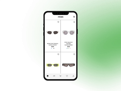 Balenciaga App Concept. Catalog app balenciaga catalog e commerce e commerce app glasses interface mobile interface sunglasses ui ux
