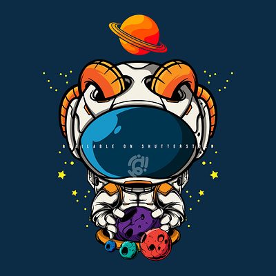 THE ASTRONAUT HOLD THE GALAXY art astronaut character design doodle galaxy illustration planet space vector