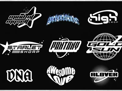 clothing brand y2k logo design athletic brand brand logo branding clothing clothing brand logo y2k clothing logo creative design font graphic design illustration llogo logo streetwear ui vector y2k design y2k logo