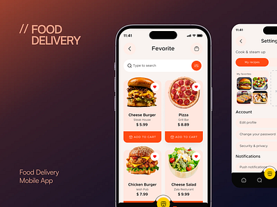 Food Delivery Application Mobile UI Design 2025 design trend cooking cooking app food food app food delivery app exploration food delivery app ui food delivery mobile app food mobile app food ordering app food recipes mobile app grocery delivery app ios mobile app for vegetarians live cooking app meal app ui mobile app for dining services online food order app restaurant app ui ux