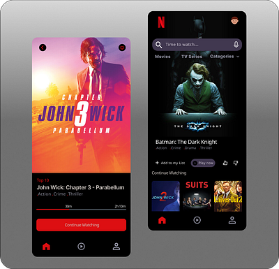 Netflix Tv App Mobile UI Design app branding design logo mobile movies netflix series tv typography ui ux