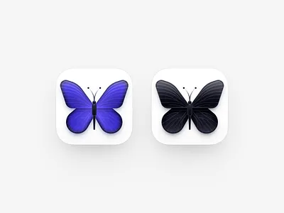 Butterfly Icons bigsur icon big sur icon black butterfly blue butterfly butterfly wing insect animal ios icon iphone icon mac icon macos icon osx icon operating system icon os icon pupate into butterfly realistic icon app icon sandor skeu icon skeuomorph icon skeuomorphism icon user interface icon ui icon gui