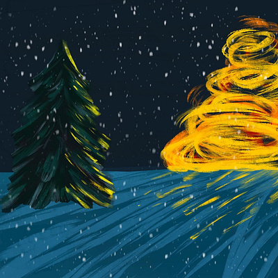 Fire fire illustration new year procreate