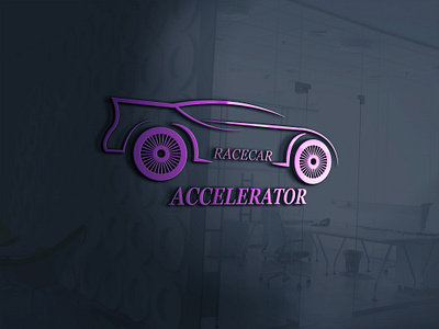 RACING CAR VECTOR LOGO DESIGN. 3d branding graphic design logo