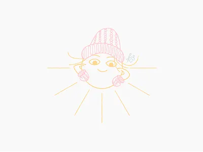 Sun Stories: Winter character cute hand drawn illustration mittens seasons sun stories sunshine texture winter