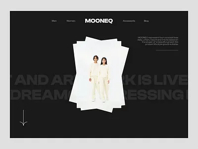MOONEQ - Fashion Store Landing Page clean ecommerce fashion fashion website homepage landing page market marketplace marketplace ui online outfit shop shopping store style ui web web design website website design