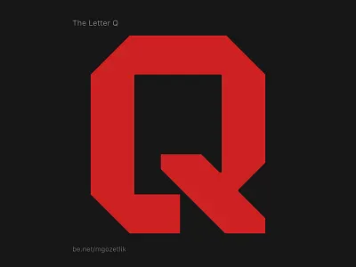 Letter Q custommade sansserif
