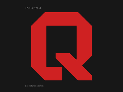 Letter Q custommade sansserif