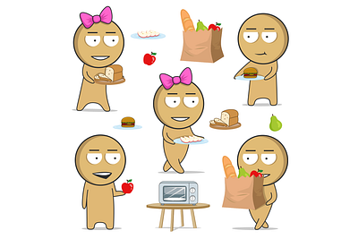 Food and fruits clipart, Delicious dessert clipart, Cartoon purchases