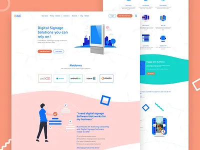 Xibo advertising business cms content management system digital digital signage open source signage software startup technologies technology ui ux web design website design