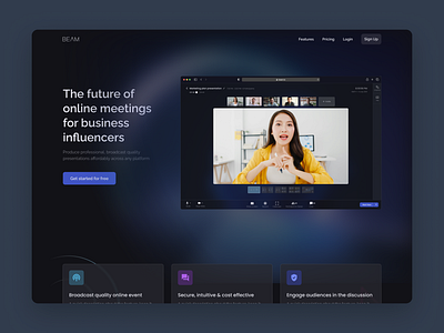 Beam business design graphic design illustration live live video logo production software startup streaming typography ux vector video video production videography web design website website design