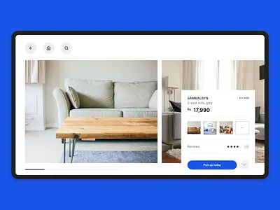 IKEA Product Page buy clean dailyui design ikea minimal negative space simple sofa ui ux web white white space