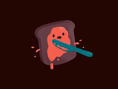 Spooky Breakfast — Jam breakfast digital illustration food food illustration illustration jam procreate spooky toast