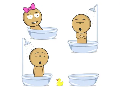 Bathroom and shower clipart, Spa girls clipart, Characters animation cute clipart