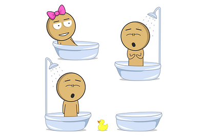 Bathroom and shower clipart, Spa girls clipart, Characters animation cute clipart