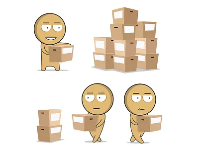 Parcel clipart, mail clipart, package clipart, paper box animation cartoon cute
