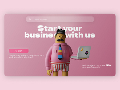 Landing page concept 3d art concept design illustration landing landing page ui