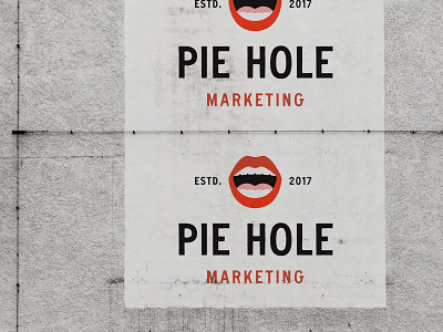 Pie Hole Marketing badge branding case study color palette colorful icons layout lips logo mouth pie hole marketing playful rebrand smile texture ui variations vintage website