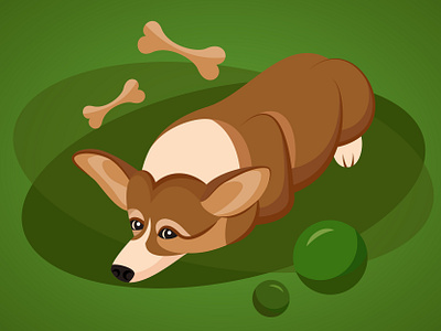 Sad corgi dog sleeping 2d corgi adobe illustrator cartoon character corgi corgi dog corgi sleeping corgi vector cute corgi cute pet illustration pet pet corgi pet dog sad corgi vector welsh corgi