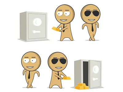 Successful clipart, Finance clipart, Money, Bank, characters cartoon