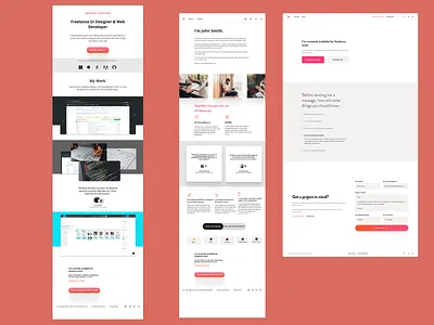 Designer portfolio website design graphic design logo ui ux