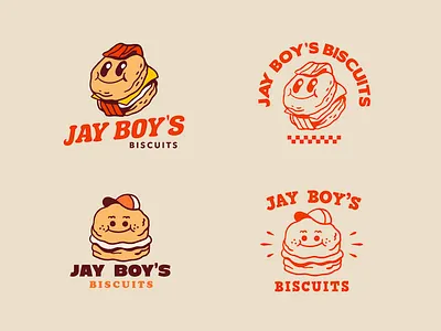 Jay Boy's biscuits branding cute design food illustration logo mascot