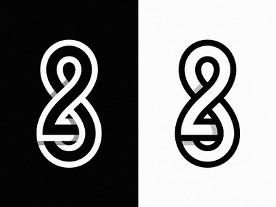 82 82 design line logo mark symbol vector