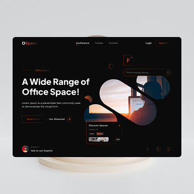 OSpace - Office Space design figma figmaweb graphic design office ui ux webdesign websiteheader